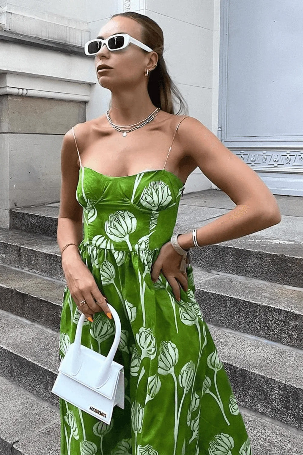 Vestido longo verde