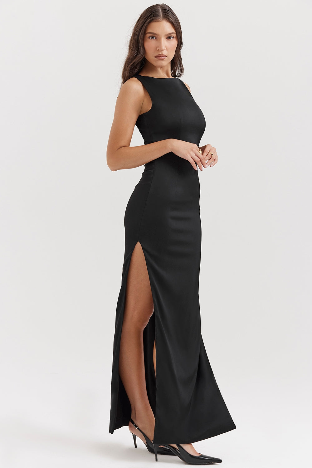 vestido longo preto