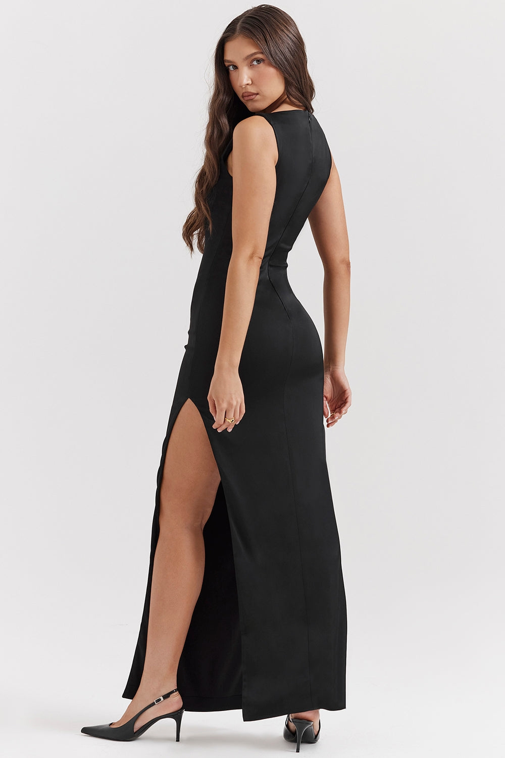 vestido longo preto