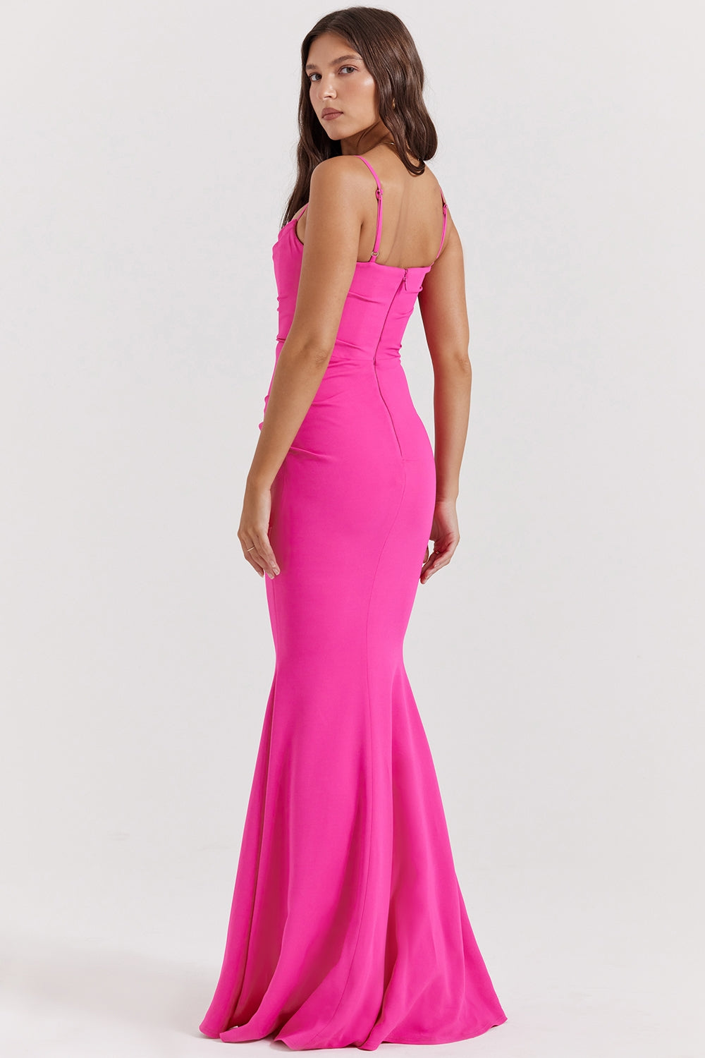 Vestido longo taylor rosa